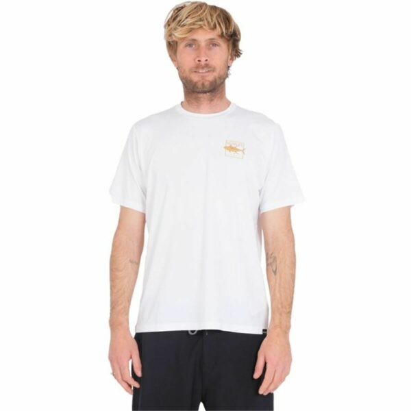 Herren Kurzarm-T-Shirt Hurley Toro Hybrid UPF Weiß