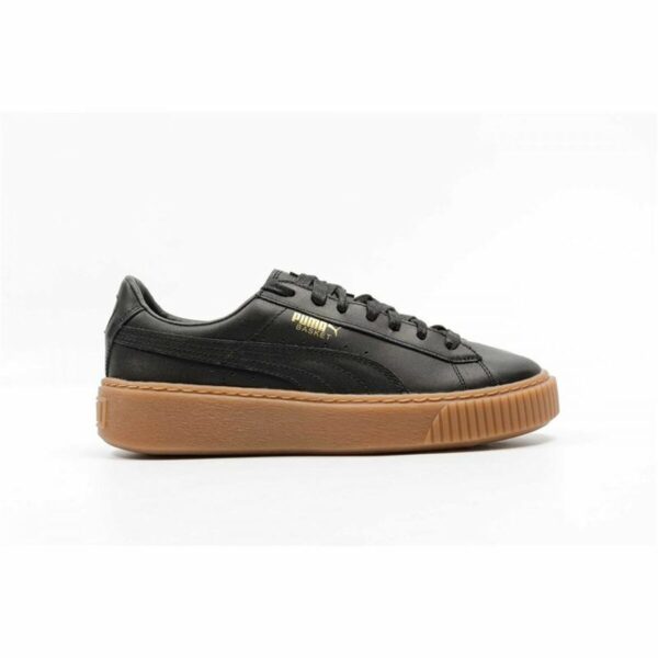 Casual Damenturnschuh Puma Basket Platform Core Schwarz